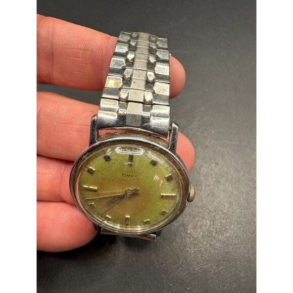 Vintage Timex Mechanical 160502471 Mercury Manual Silver Tone Chrome Plated - Picture 4 of 12